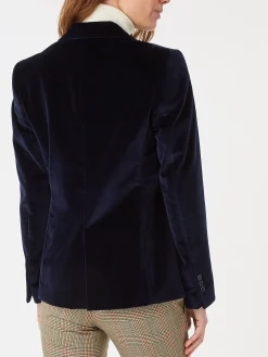 Veste Daniela velours palatine cintrée
